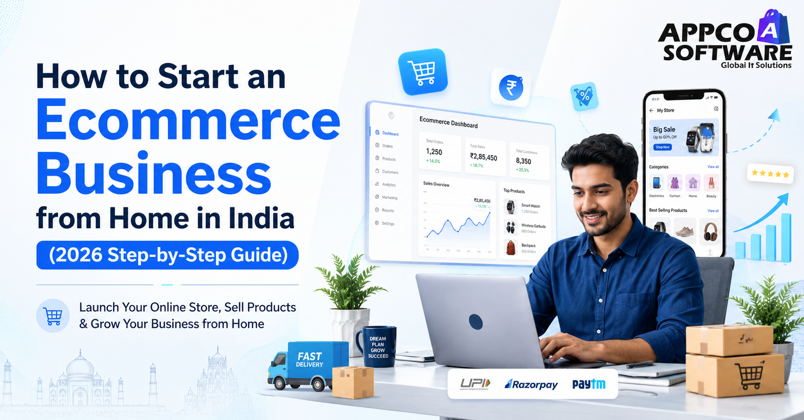 How to Start an Ecommerce Business from Home in India (2026 Step-by-Step Guide)
