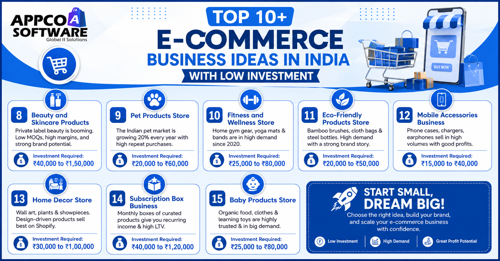 Top 10+ E-commerce Business Ideas in India with Low Investment
